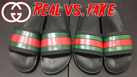 gucci goasses fake ahd real|how to check gucci slides.